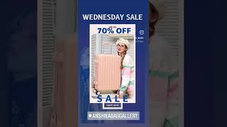 "Get ready for some midweek shopping madness at Anshika Bag Gallery! 🛍️ Wednesday Sale is here