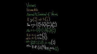 MATHEMATICS || Addition & Subtraction of Vectors | Lecture 5b | #maths