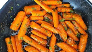 🔥 Honey Garlic Butter Glazed Carrots