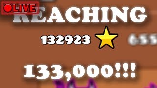 (🔴LIVE) REACHING 133,000 STARS IN GEOMETRY DASH!!!