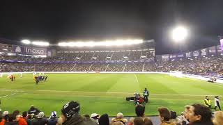 Zorrilla canta el himno del R. Valladolid