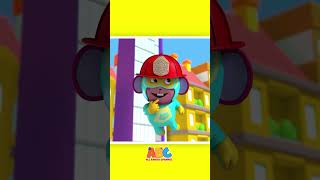 🚒Música do caminhão de bombeiros com o super-herói🦸🏼‍♂️ #shorts #youtubeshorts #kidssongs