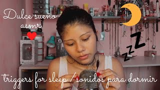 ASMR Español - Triggers for sleep / Sonidos para dormir/Blue Yeti (whispers, tapping, mouth sounds)