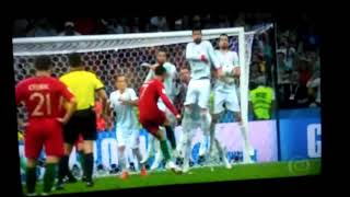 Gol de falta de Cristiano Ronaldo contra Espanha  CR7 x Espanha todos os ângulos