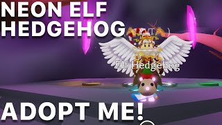 Roblox Adopt Me - Neon Elf Hedgehog & Tricks