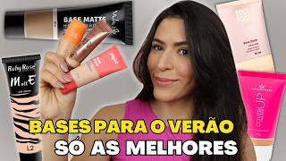 TOP 5 MELHORES BASES DE MAQUIAGEM PARA O VERÃO - Nacionais e acessíveis 2024 | Make com Lari