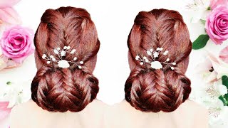 fishtail hairstyle | fishtail hair bun |fishtail | jura | party hair bun |