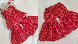 Baby sharara/gharara cutting & stitching |6mon-1 year baby sharara cutting & stitching | DIY sharara