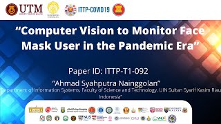 Computer Vision to Monitor Face Mask User in The Pandemic Era - Ahmad Syahputra Nainggolan