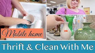 Mobile Home Clean With Me | Thrift Shopping | Future DIY Ideas