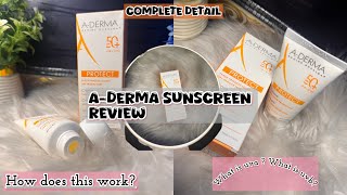 A-Derma sunscreen review/detail video@Glowupguide-h8h