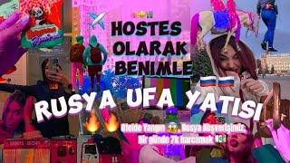 Hostes olarak Rusya Yatı Yapıyoruz!!🇷🇺 Otelde Yangın Çıktı, Bir Günde Alışverişe 7k harcadık!!