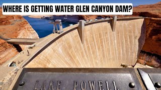 Water of Lake Powell dams is used to produce power at Glen Canyon Dam.