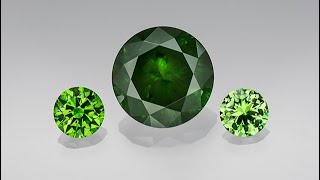 Green Diamond like Demantoid Garnet 4.7MM 0.4CTw