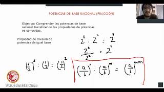 POTENCIAS DE BASE RACIONAL - MATEMÁTICAS Iº MEDIO