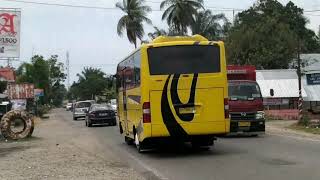 Kompilasi bus Besar di jalan padang - padang panjang