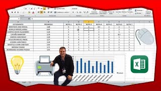 ¿como hacer una lista de notas y gráfico en Excel? #excel