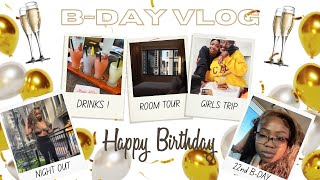 B-DAY VLOG : room tour, [ we were robbed?? ] , girl trip vibes | Risha Tonae'