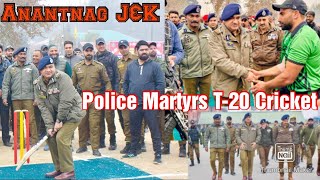 Police Martyrs T-20 Cricket Tournament inaugurated by IGP Kashmir VK Birdi in #anantnag || #jkp ||