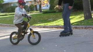 Nic's first  bike ride