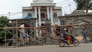 pengerjaan pagar gapura..masih tahap penyelesaian