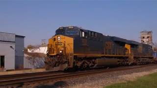 (4K) CSX Train with a Caboose! 3 Trains on the Indy Line, 11-10-19