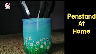 #penstand #recycle How to make penstand with tin can