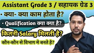 Assistant Grade 3 / सहायक ग्रेड 3 कैसे बने | Salary क्या रहती है | विभाग कौन सा रहता है| #group4exam