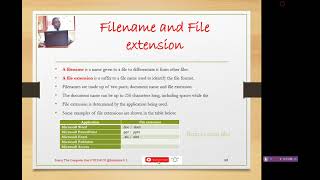 NC Senior One Lesson 39 Files, folders and Extensions