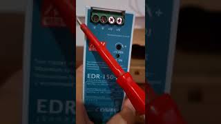 unboxing power supply device input 220vac output 24vdc and trace up dc voltage using multimeter