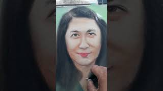 Lukis Wajah Wanita Cantik Di Tepi Pantai