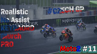 MotoGP 20 🌧Guys were Pushing me Whole Race on Wet Track and LOW GRIP ⛐ at #11 CZECH GP  *KEYBOARD*