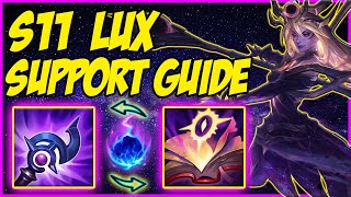 SEASON 11 LUX SUPPORT GUIDE | HOW TO PLAY LUX BEST ITEMS BEST RUNES - league of legends gameplay