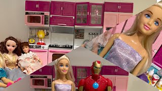 Ella and Ironman Party with their friends.#dolls #ironman #dollvideo #ironmanvideo #dollplay #kids