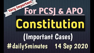 Landmark cases of Constitution #biharpcsj #biharapo #uppcsj #pcsj