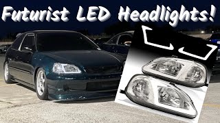 LED headlight upgrade on EK Civic