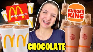 MILK SHAKE DE CHOCOLATE DO McDonald's OU Burger King ?