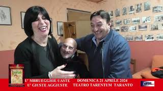 ONDATA DI COMICITA' TUTTA TARANTINA CON IL GRUPPO TEATRO SAN GIUSEPPE DOMENICA 21 APRILE AL TARENTUM