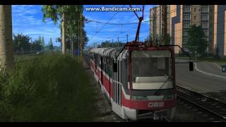 Trainz. Движение трамваев на карте Чапаево.