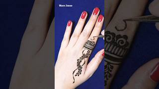 #shorts Cute One Finger mehndi design #mehndi #hennadesign #nimrazaman