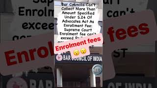 Enrolment fees judgement #enrolment #judgement #supremecourt #barcouncilofindia #judiciary #law