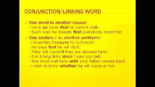 Conjunction or linking words for you