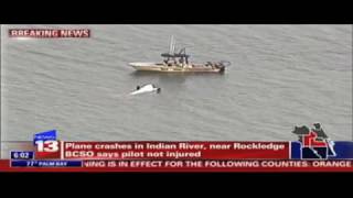 Plane crashes into Indian River and Pilot survives!