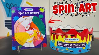 Powerful DIY Spin Art Machine - Paint Craft Kit for kids Unboxing and Test Peephole View Toys