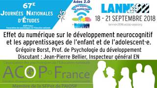 Effet du numérique sur le dév. neurocognitif et les apprentissages de l’enfant et de l’adolescent·e.