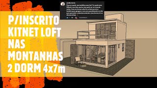 ESTUDO P/INSCRITO KITNET LOFT COM 2 QUARTOS 4x7 m