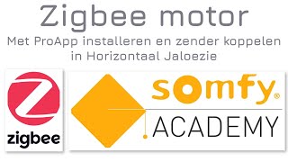 Zigbee Horizontaal Jaloezie installeren met ProApp en zender koppelen