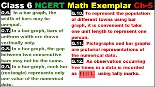 Class 6 Math Ch-5 Q 6 to 12 Math NCERT Exemplar Solution|MATH|NCERT|Data Handling|CBSE|MATH|Chapter5