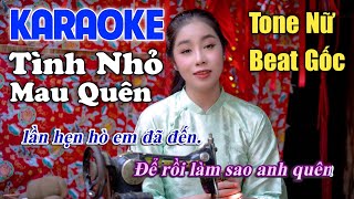 Karaoke Tình Nhỏ Mau Quên - Thuý Phượng Bolero