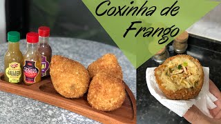 Coxinha de Frango - massa leve e crocante para uma coxinha perfeita